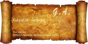 Gazdik Árpád névjegykártya